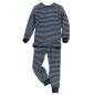 Mobile Preview: People Wear Organic Pyjama Frottee nachtblau geringelt 100% Bio-Baumwolle
